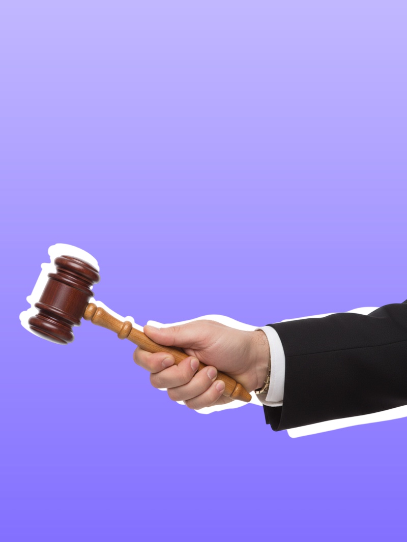 Gavel representing auction and bidding services